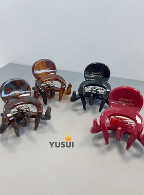 YUSUI韩国进口金标复古醋酸抓夹