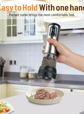 Electric Salt and Pepper Grinder Set 电动黑胡椒研磨器海盐