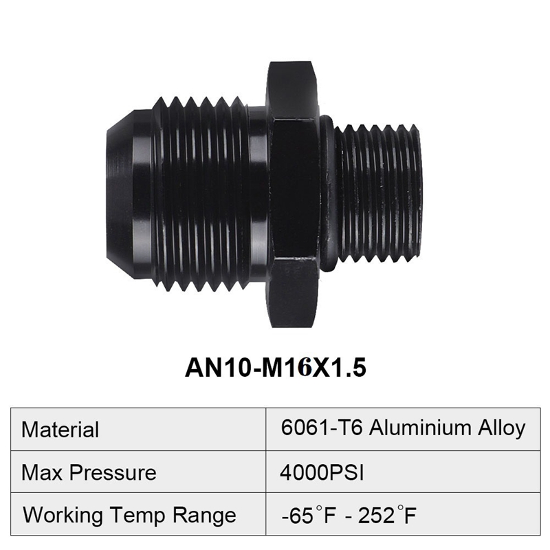 AN6an8AN10M12*1.5、M18*1.5、 M22*1.5变径接头油路转换变径接头 - 图1