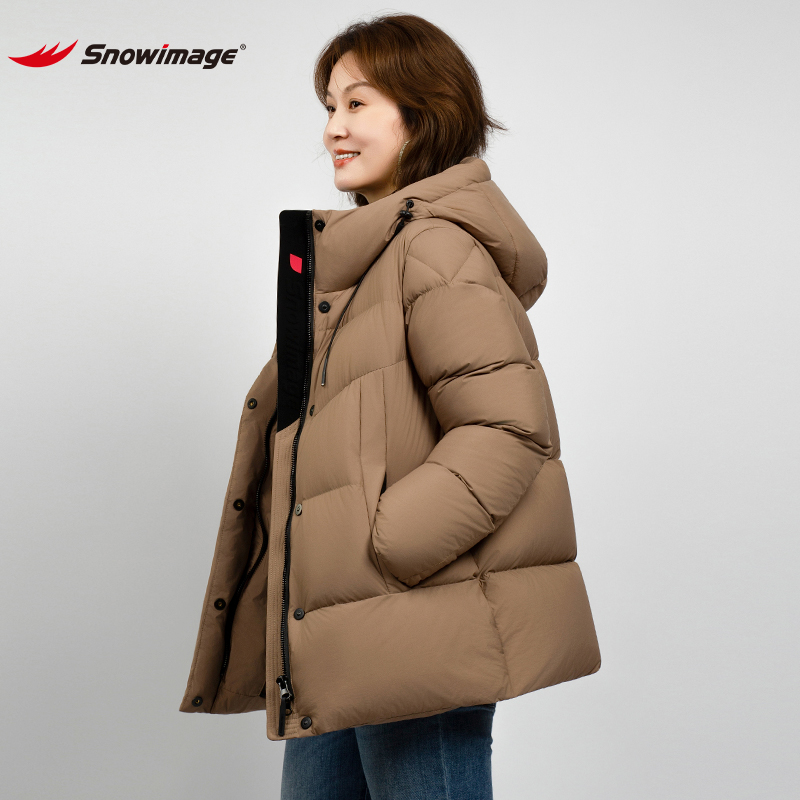 外贸出口SNOWIMAGE雪典羽绒服女装加厚羽绒服短款-20℃ 210+克 - 图1