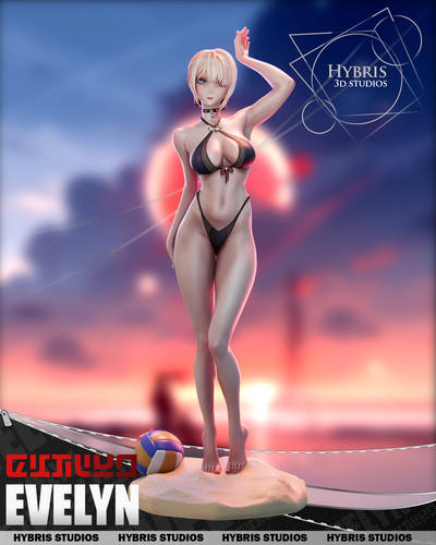 绝区零 伊芙琳(双姿势含支撑) Hybris版 已分件 3D模型Stl文件 - 图2