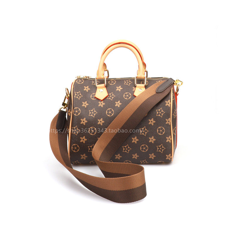 适用LV老花包棋盘格speedy25单肩斜挎织带棕色咖啡色宽肩带,淘宝优惠券,粉丝福利购,淘宝优惠卷