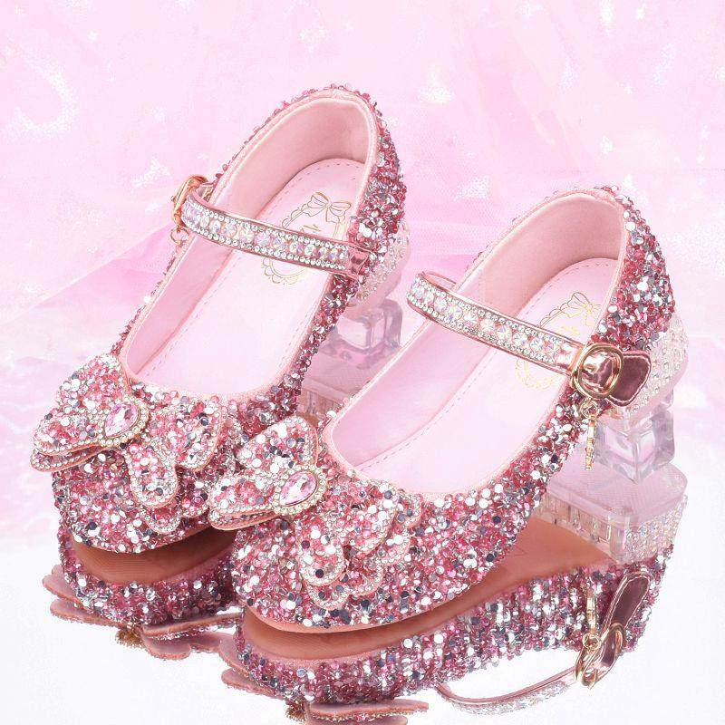公主鞋女童单鞋配礼服演出鞋走秀模特花童鞋小香风儿童水晶鞋高跟,淘宝优惠券,粉丝福利购,淘宝优惠卷