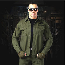Outdoor Uniform Shirt for men and women Spring and autumn season American air drop Division pure cotton Army fans two wear overalls male long sleeves shirt