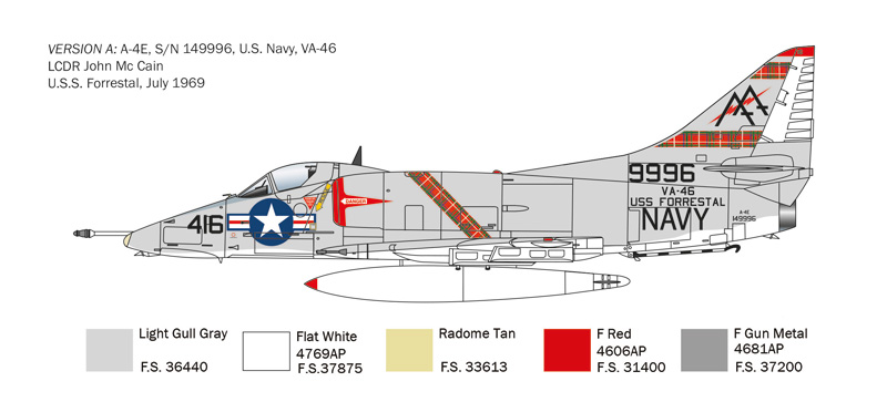 津卫模谷意大利/Italeri2826 1/48 A-4 E/F/G Skyhawk天鹰攻击机-图0