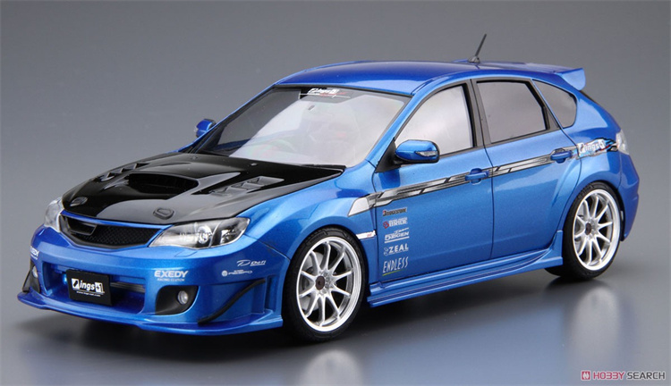 津卫模谷 青岛社 05875 1/24 斯巴鲁翼豹 GRB WRX STI 拼装车模型 - 图0