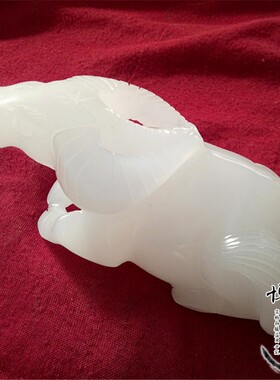 天然阿富汗白玉十二生肖摆件鼠牛虎兔龙蛇马羊猴鸡狗玉石动物属相