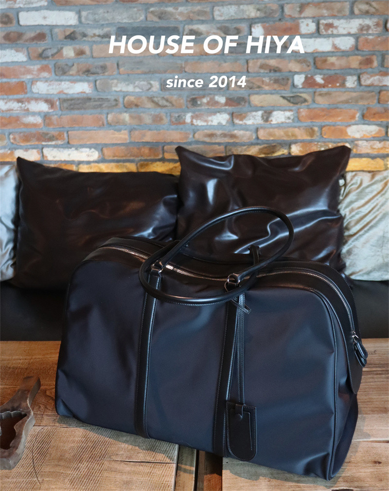 New ultra-light spliced sports large-capacity travel bag nylon and cowhide simple fashion handbag computer bag