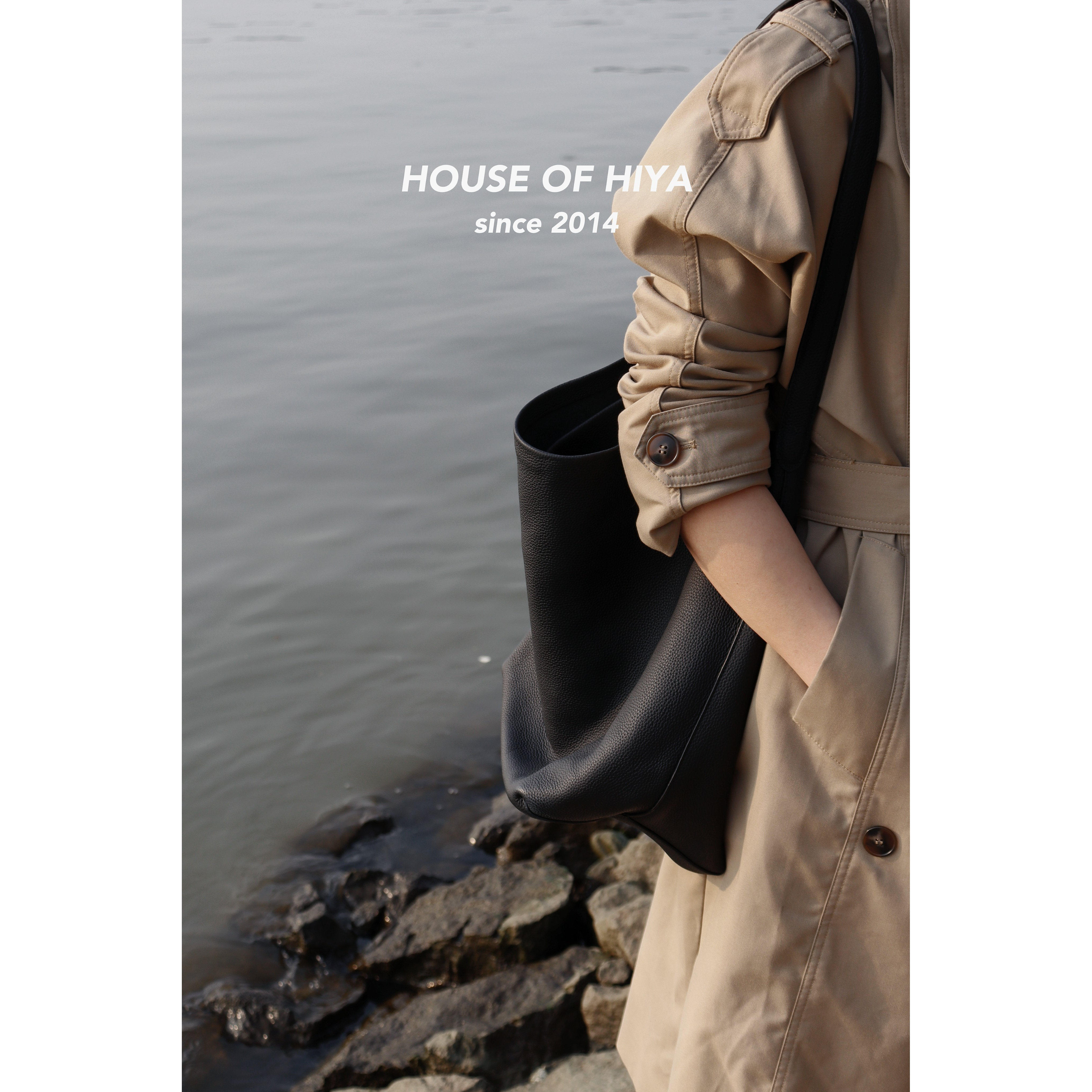 HOUSE OF HIYA 通勤高级感极简头层牛皮水桶包托特大容量手袋电脑,淘宝优惠券,粉丝福利购,淘宝优惠卷