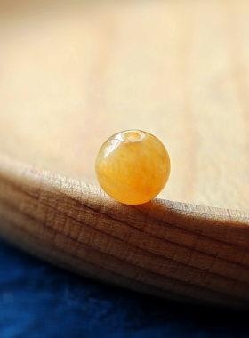 特色翡翠黄加绿洒金冰飘花桶珠手工diy配饰配件圆珠鼓珠项链吊坠