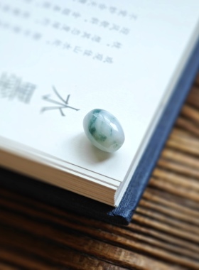 a货天然翡翠冰飘花桶珠鼓珠手工diy配饰配件项链手链手串