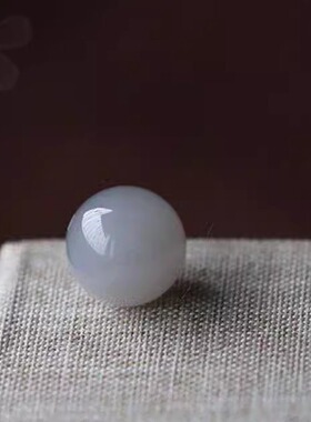 新疆和田玉烟紫色散珠单颗玉珠紫色圆珠子多宝手串项链隔珠配饰品