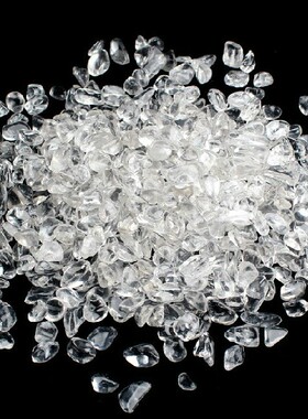 天然白水晶消磁石碎石净化消磁原石切割水晶3元150克水晶碎石