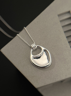 博主同款纯银马鞍包项链毛衣链潮