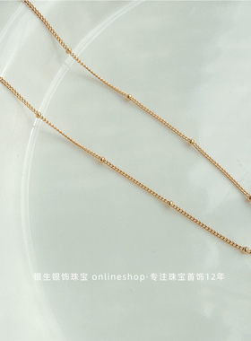 长短可选纯银转运多圆珠间珠项链