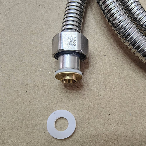 304不锈钢帽淋浴软管浴室洗澡花洒防爆软管不锈钢水管配件通用型 - 图0