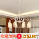 Simple modern European style iron black and white crystal chandelier