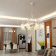 Simple modern European style iron black and white crystal chandelier