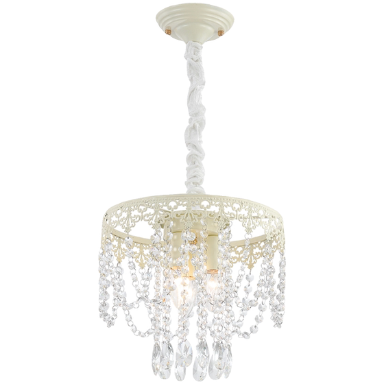 French light luxury crystal cream restaurant chandelier