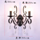 European style retro modern simple balcony crystal wall lamp