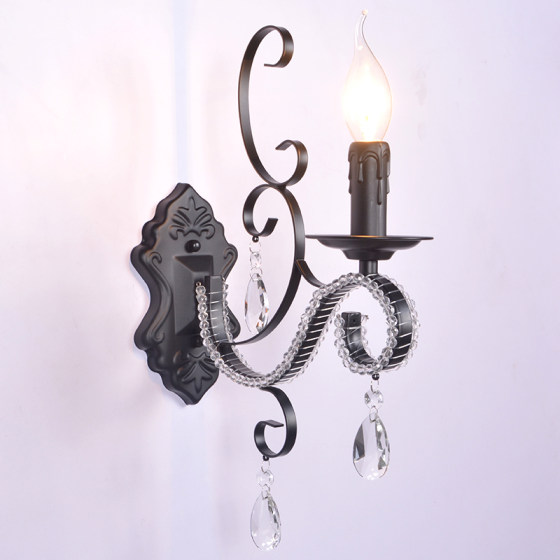 European style retro modern simple balcony crystal wall lamp