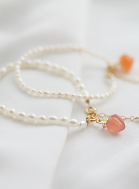 天然南红玛瑙玉石小仙淡水珍珠