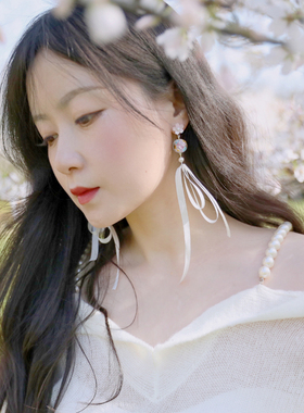 小众原创设计真丝流苏仙气樱花
