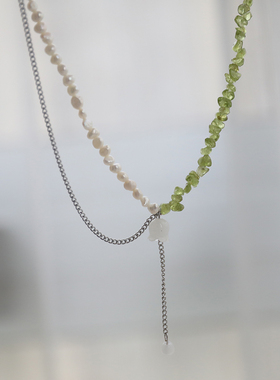 铃兰花双层项链不规则锁骨链