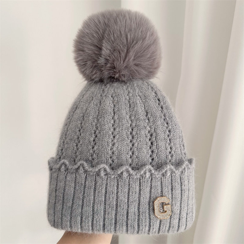 冬季新款毛线帽防寒护耳显脸小针织帽可加绒保暖可拆卸毛球套头帽,淘宝优惠券,粉丝福利购,淘宝优惠卷