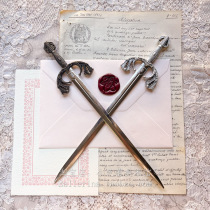 European Import Retro Reliefs Royal Rider Props Mini Knife Sword Medieval Demolition Letter Knife Classical Stationery