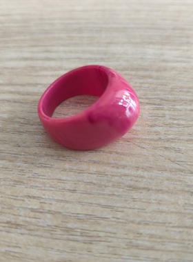 中东蜜蜡樱花粉雪山戒指时尚饰品