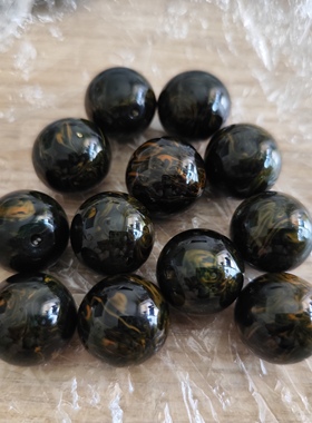 中东蜜蜡古董蜜蜡墨绿横纹雪山大圆珠手串20mm本来绿氧化变黑