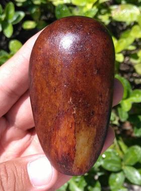 新疆天然红沁吊坠手把件籽料原石