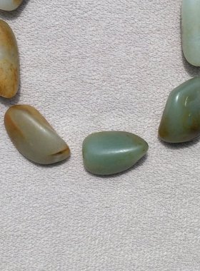 和田玉籽料原石手串随型玉石原石
