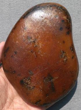 新疆和田玉红沁皮籽料原石手把件