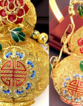 福禄万代花丝葫芦工艺品摆件装饰品中式装饰摆件福禄葫芦家居装饰