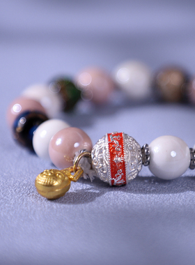 五台山如意福宝琉璃925银手串