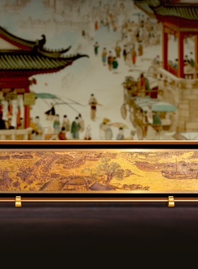 千里江山图清明上河图掐丝珐琅摆件非遗工艺中式国风礼盒装高端