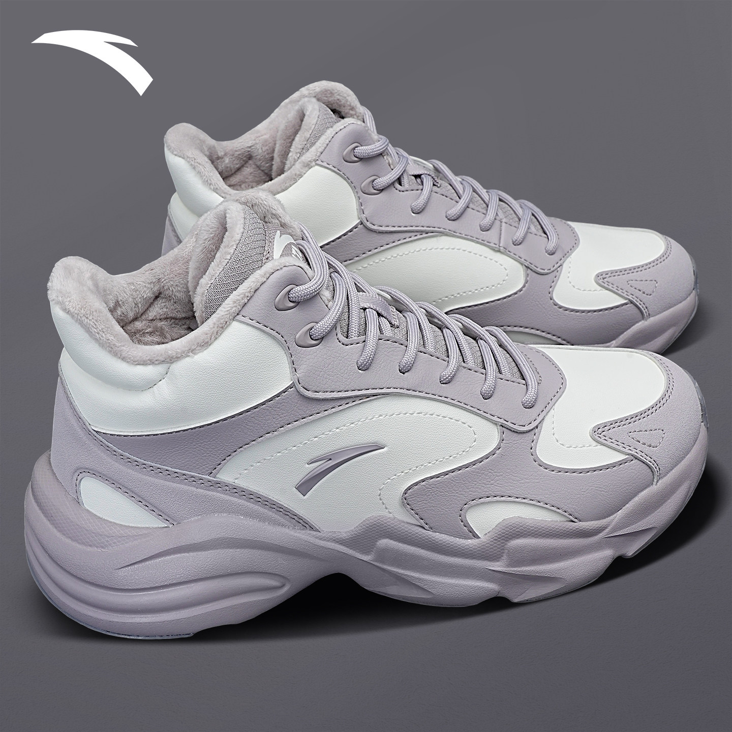 安踏行者高帮大棉鞋女鞋加绒保暖冬季鞋百搭运动鞋厚底增高休闲鞋,淘宝优惠券,粉丝福利购,淘宝优惠卷