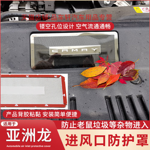 适用于19-22款丰田亚洲龙水箱防虫网机盖进风口防鼠蚊虫杨柳絮网 - 图3