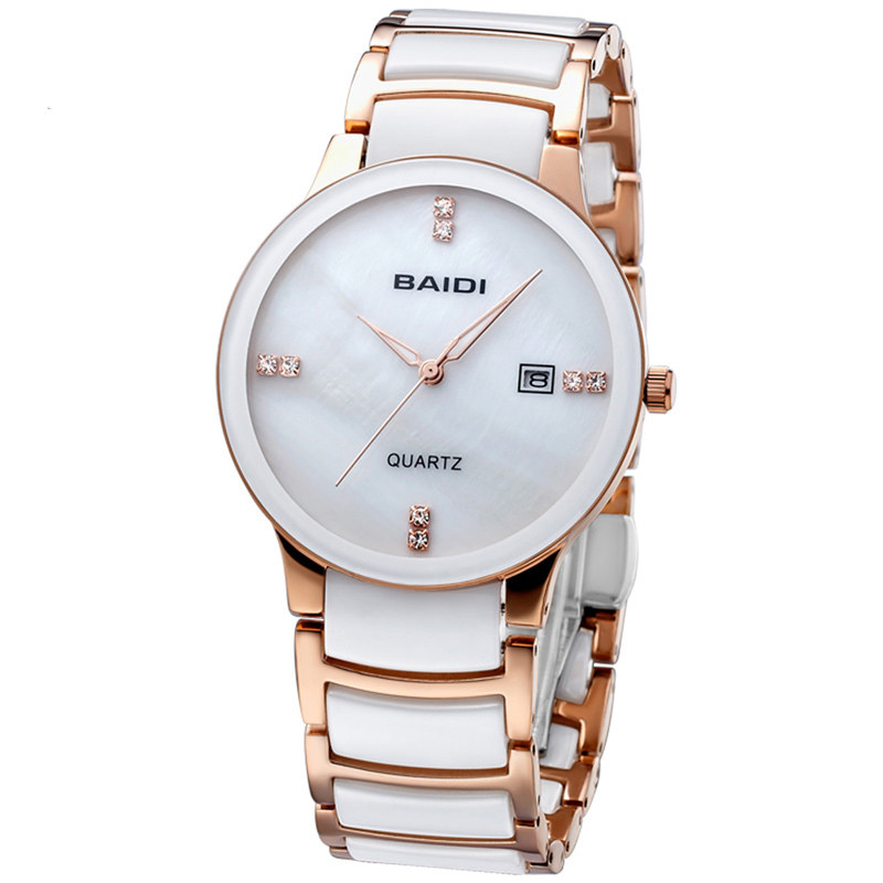 陶瓷大气潮流防水腕简约气质石英表 华城欣饰品国产腕表