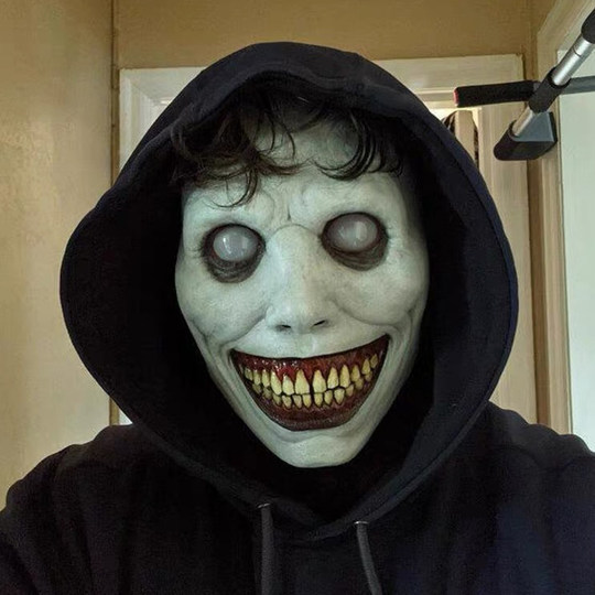 Halloween mask scary luminous latex full face hood