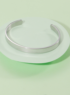 开口可刻字钛钢内径手环