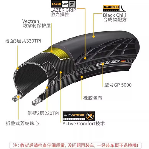 德国马牌GP5000 STR ASTR TTTR公路自行车外胎25 28C开口真空轮胎 - 图1