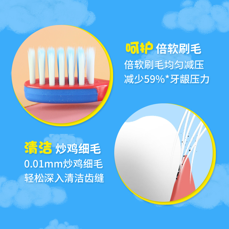 日本LION狮王细齿洁儿童牙刷软毛抗菌护齿3岁5岁6岁以上不伤牙龈 - 图0