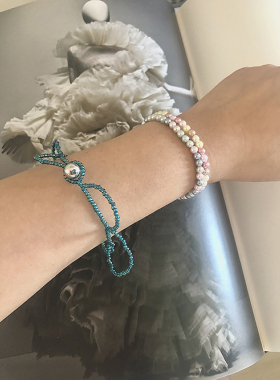甜辣少女仿珍珠手链小众饰品