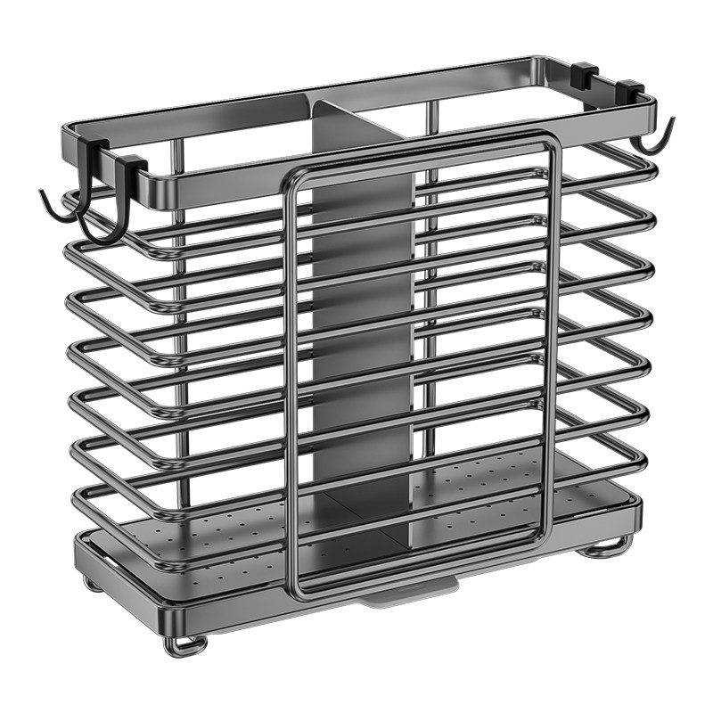 厨房高档新款筷子笼壁挂筷笼家用刀具勺子多功能一体筷子桶置物架,淘宝优惠券,粉丝福利购,淘宝优惠卷