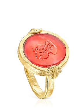 西班牙桃丝熊纯银小众设计风戒指