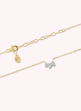 925银镀18K金女小众设计感项链