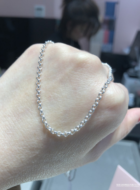 西班牙专柜正品 TOUS 桃丝熊 简约百搭 45厘米 925银项链 基础链